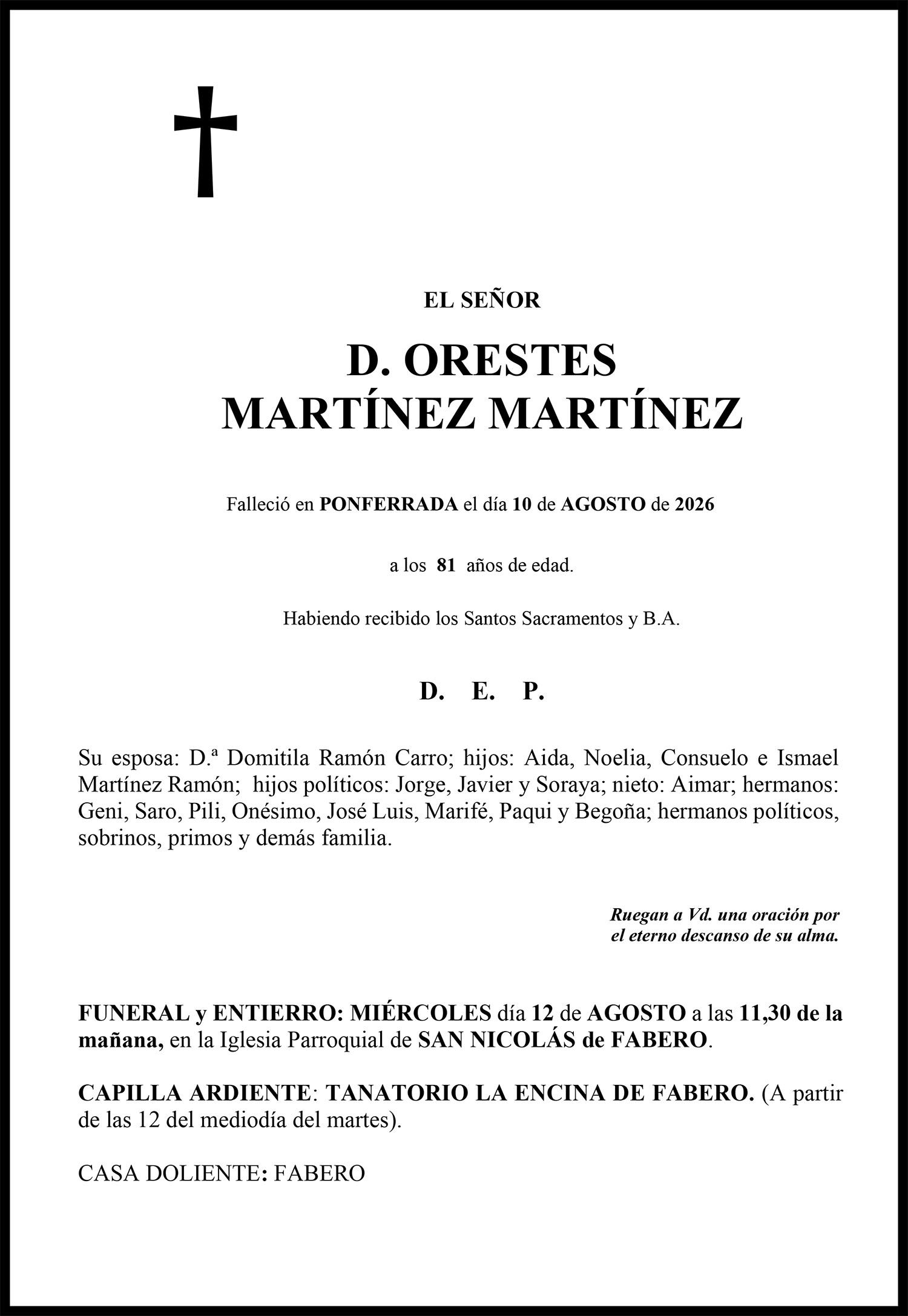 ORESTES MARTÍNEZ MARTÍNEZ