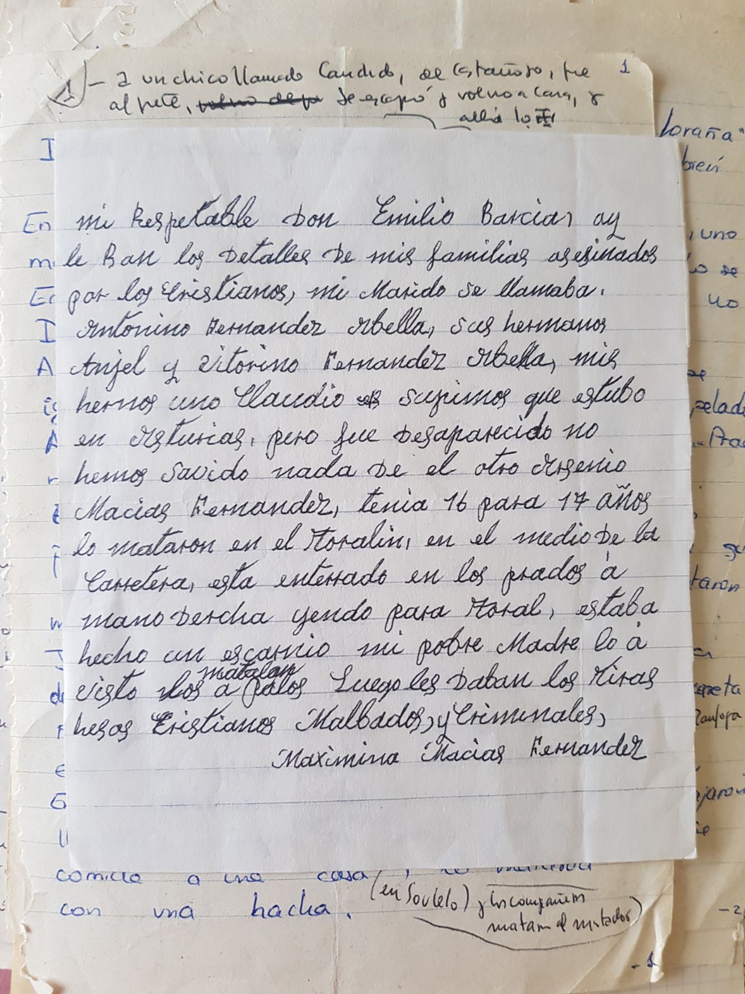 Carta de Claudio Macías
