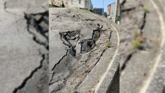 Hundimiento de la calle La Era en Bembibre