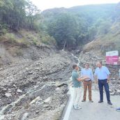 Visita de la Diputación a la carretera de Peñalba de Santiago | Foto: Diputación de León