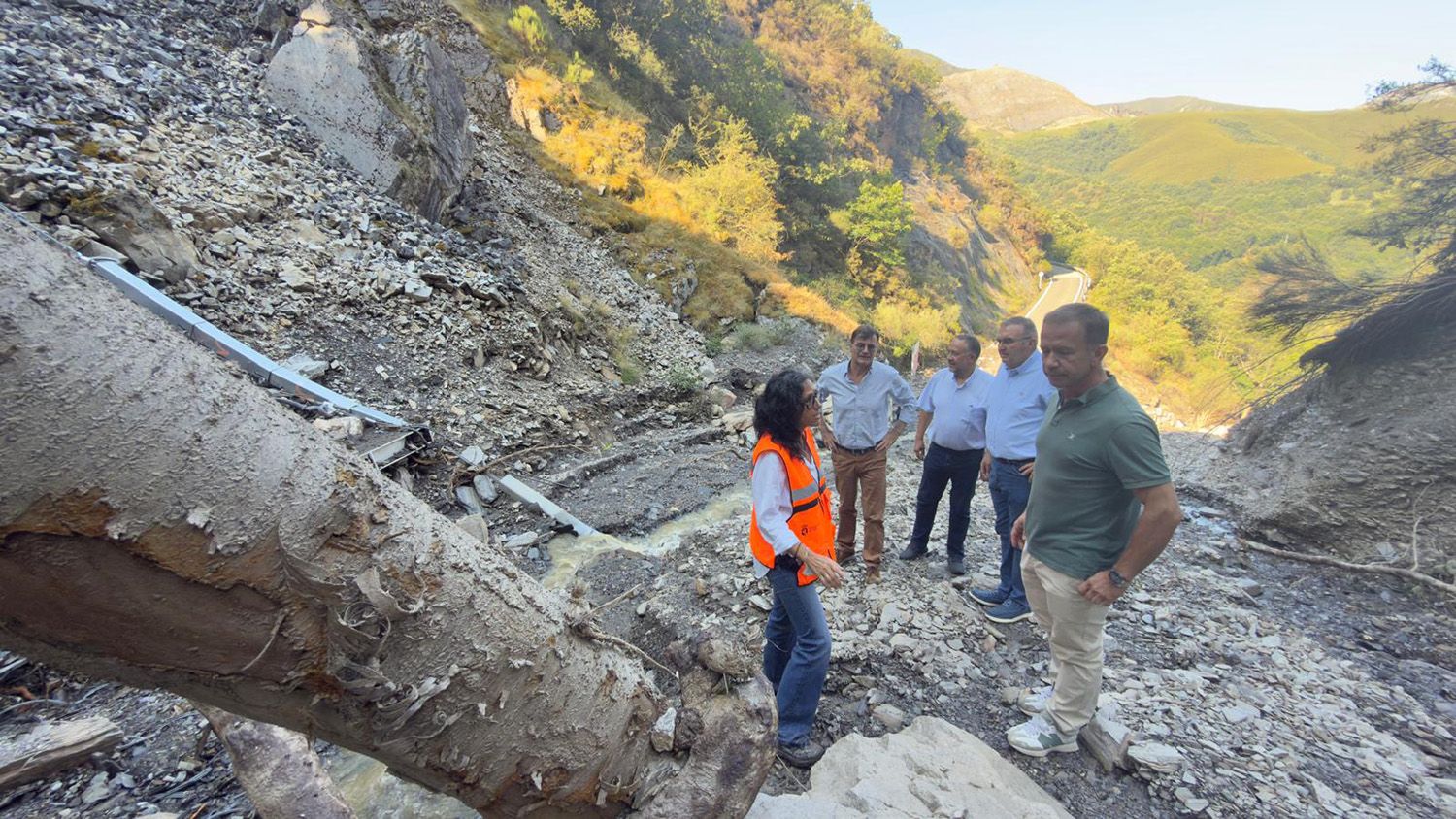 Visita de la Diputación a la carretera de Peñalba de Santiago | Foto: Diputación de León