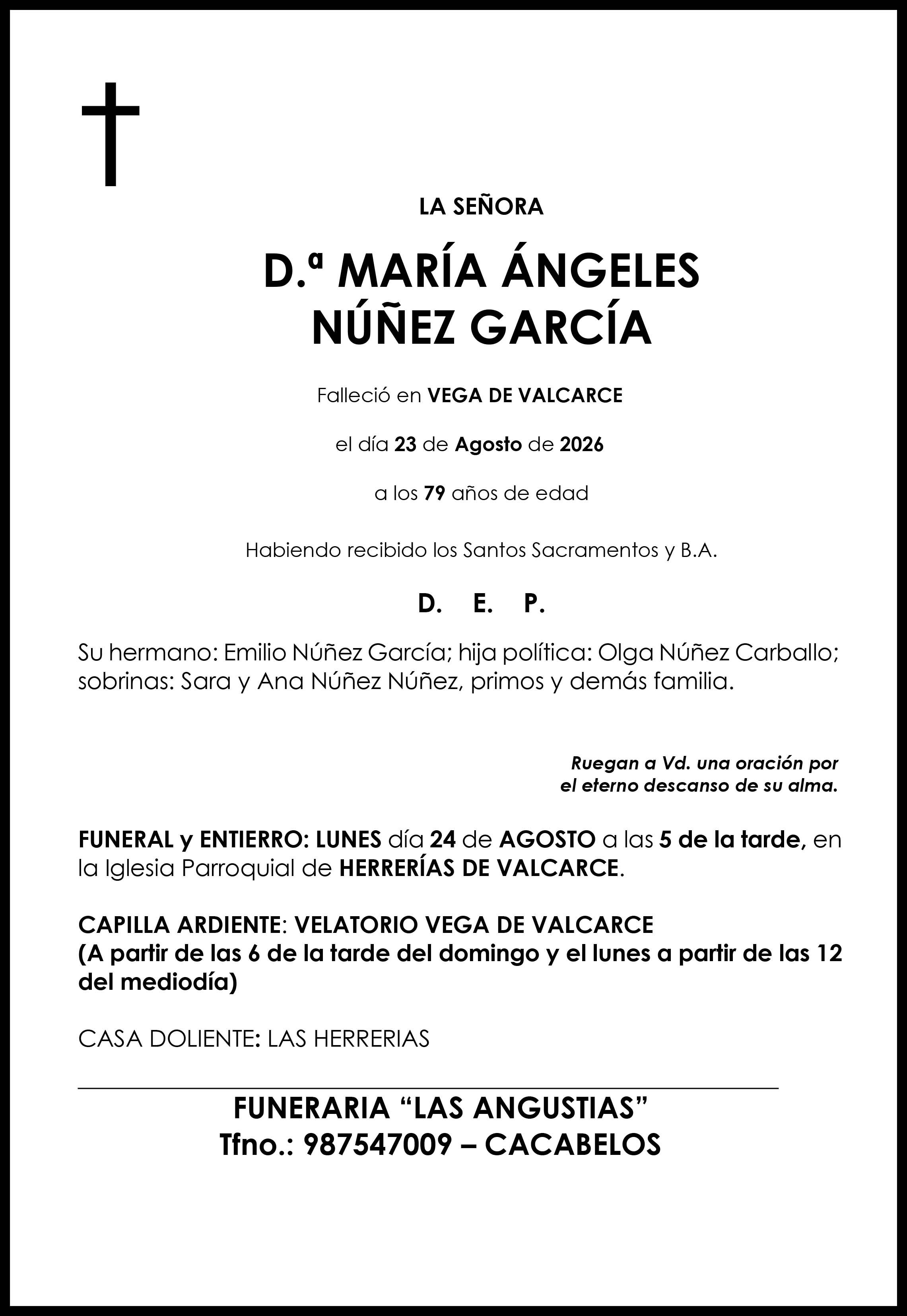MARÍA ÁNGELES NÚÑEZ GARCÍA