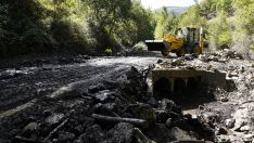 Obras de emergencia en la carretera de Carracedo de Compludo César Sánchez ICAL Obras de emergencia en la carretera de Carracedo de Compludo César Sánchez ICAL