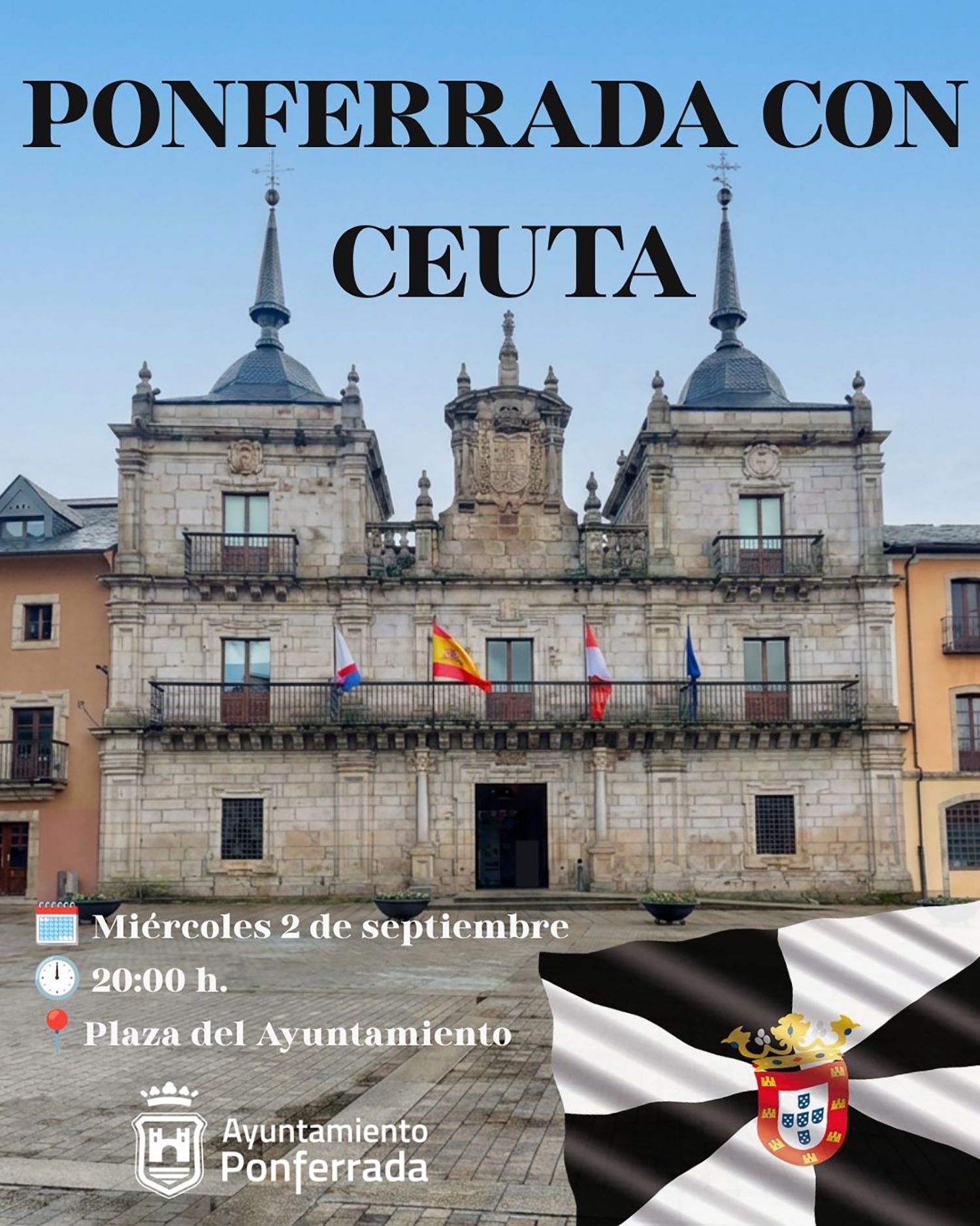 Cartel de la concentración en Ponferrada por Ceuta Cartel de la concentración en Ponferrada por Ceuta