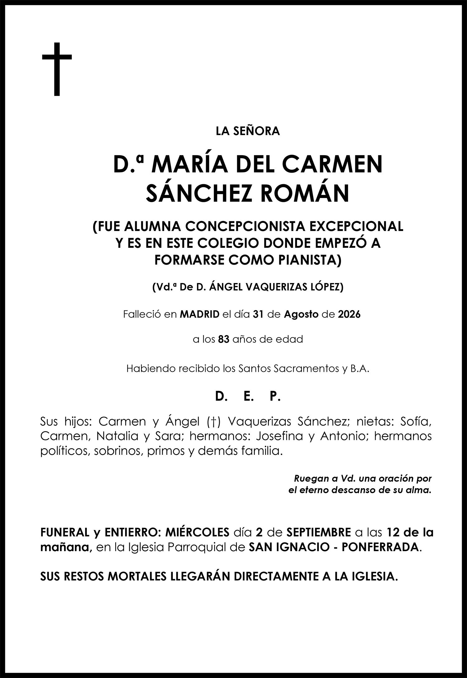 MARÍA DEL CARMEN SÁNCHEZ ROMÁN
