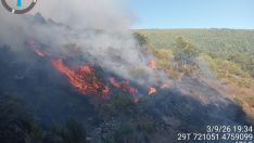 Incendio de Sosas de Laciana este viernes | Foto: Junta de Castilla y León