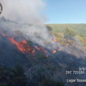 Incendio de Sosas de Laciana este viernes | Foto: Junta de Castilla y León