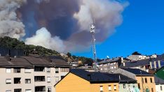 Confinada Sosas de Laciana por el incendio de este jueves