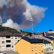 Confinada Sosas de Laciana por el incendio de este jueves