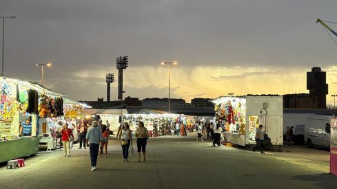 Tormenta sobre la feria de las Fiestas de la Encina de Ponferrada | Foto: InfoBierzo