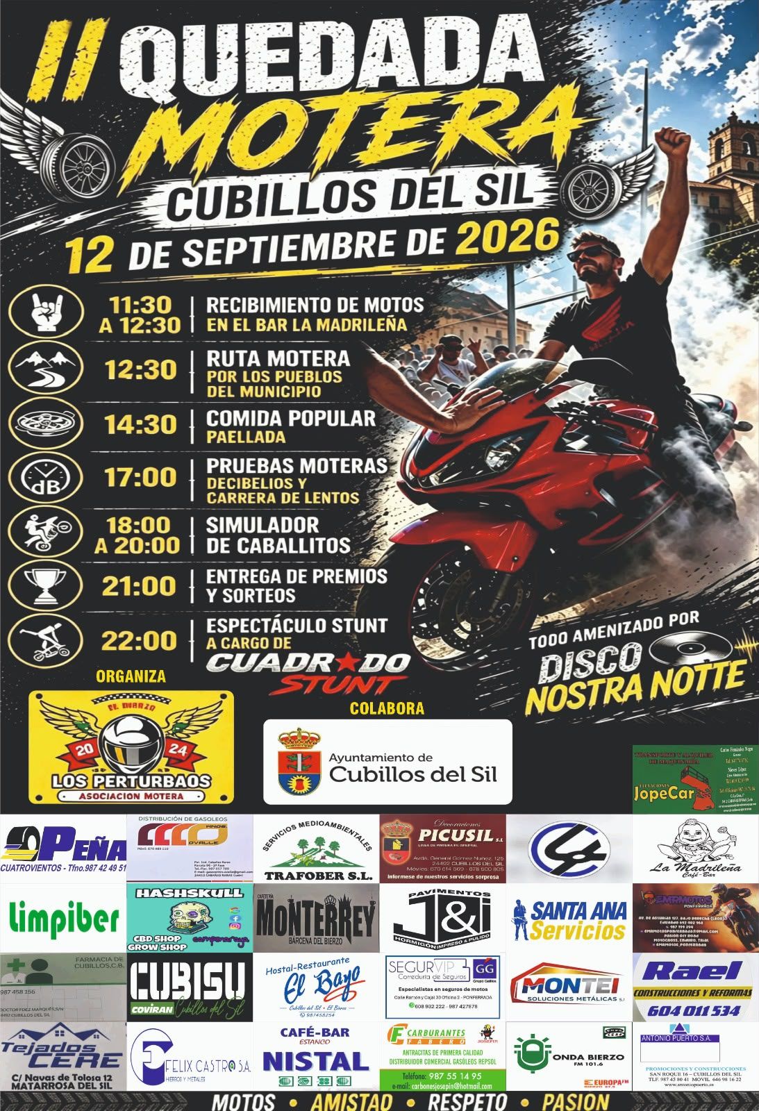 Cartel de la II Quedada Motera Cubillos del Sil Cartel de la II Quedada Motera Cubillos del Sil