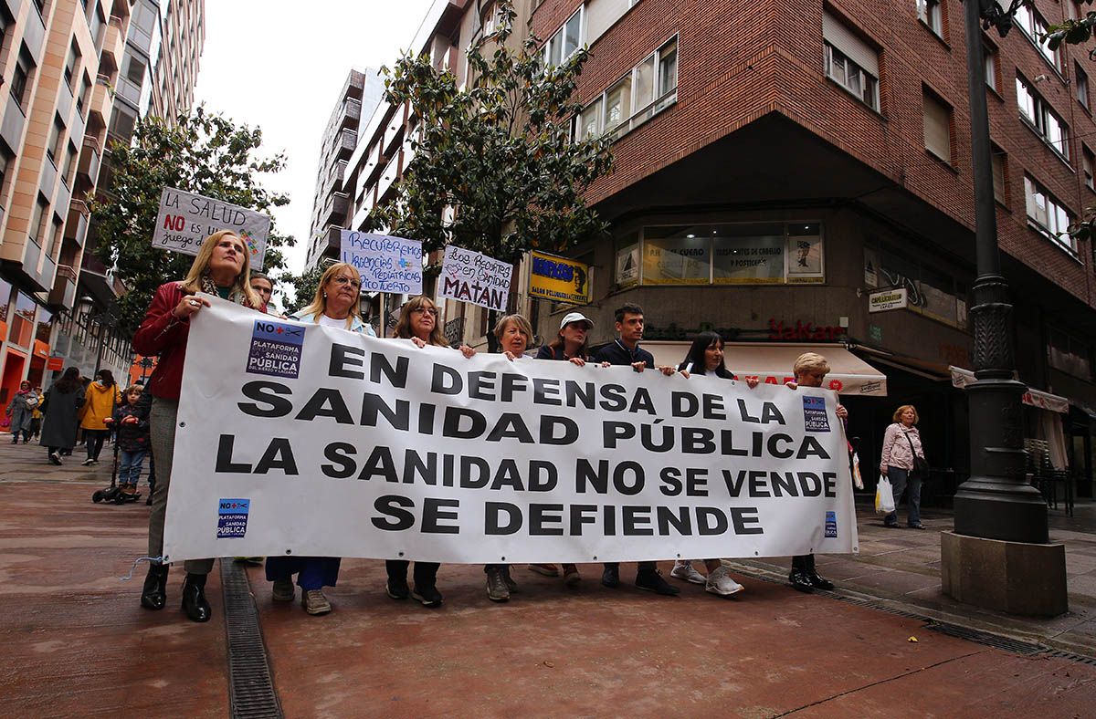 Imagen de la manifestación en Ponferrada en defensa de la sanidad pública