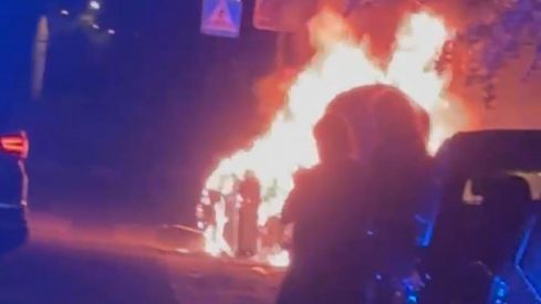 Arde un contenedor en Ponferrada la noche del viernes | Cedida a InfoBierzo