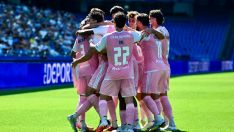 Celebración del gol de la Ponferradina en el partido ante el Deportivo Fabril | Foto: SD Ponferradina Celebración del gol de la Ponferradina en el partido ante el Deportivo Fabril | Foto: SD Ponferradina