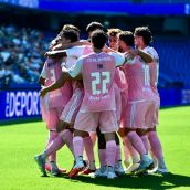 Celebración del gol de la Ponferradina en el partido ante el Deportivo Fabril | Foto: SD Ponferradina Celebración del gol de la Ponferradina en el partido ante el Deportivo Fabril | Foto: SD Ponferradina