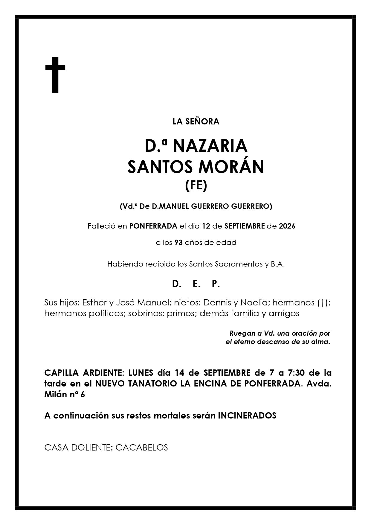 NAZARIA SANTOS MORÁN