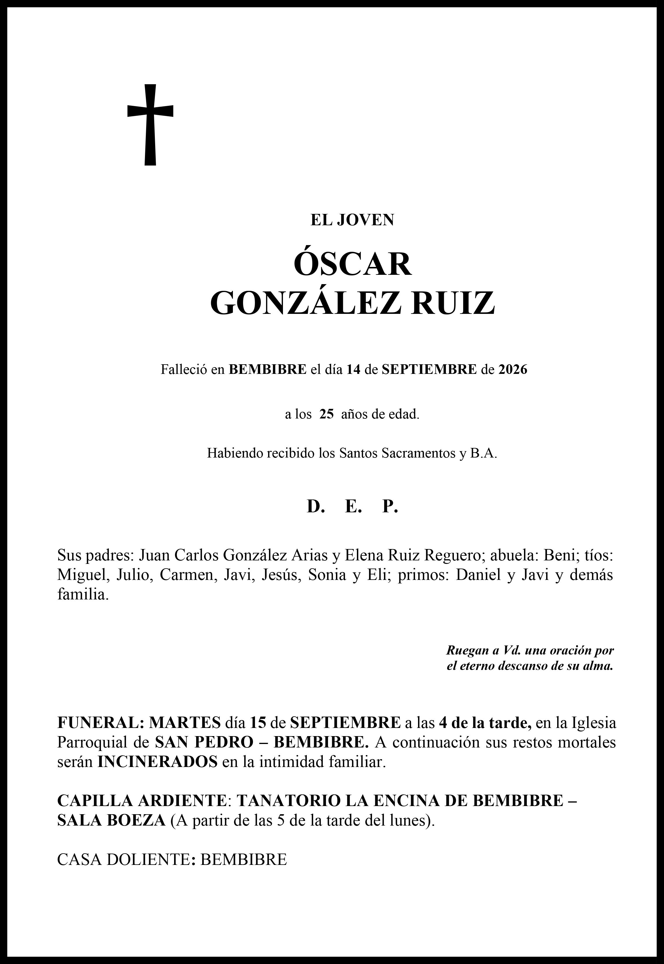 OSCAR GONZALEZ RUIZ