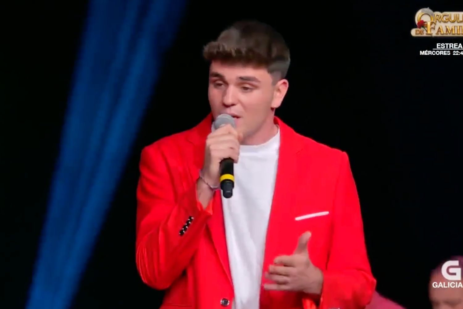 Alex Alba Abella durante último duelo del casting de 'Recantos' del programa 'Luar' de TVG