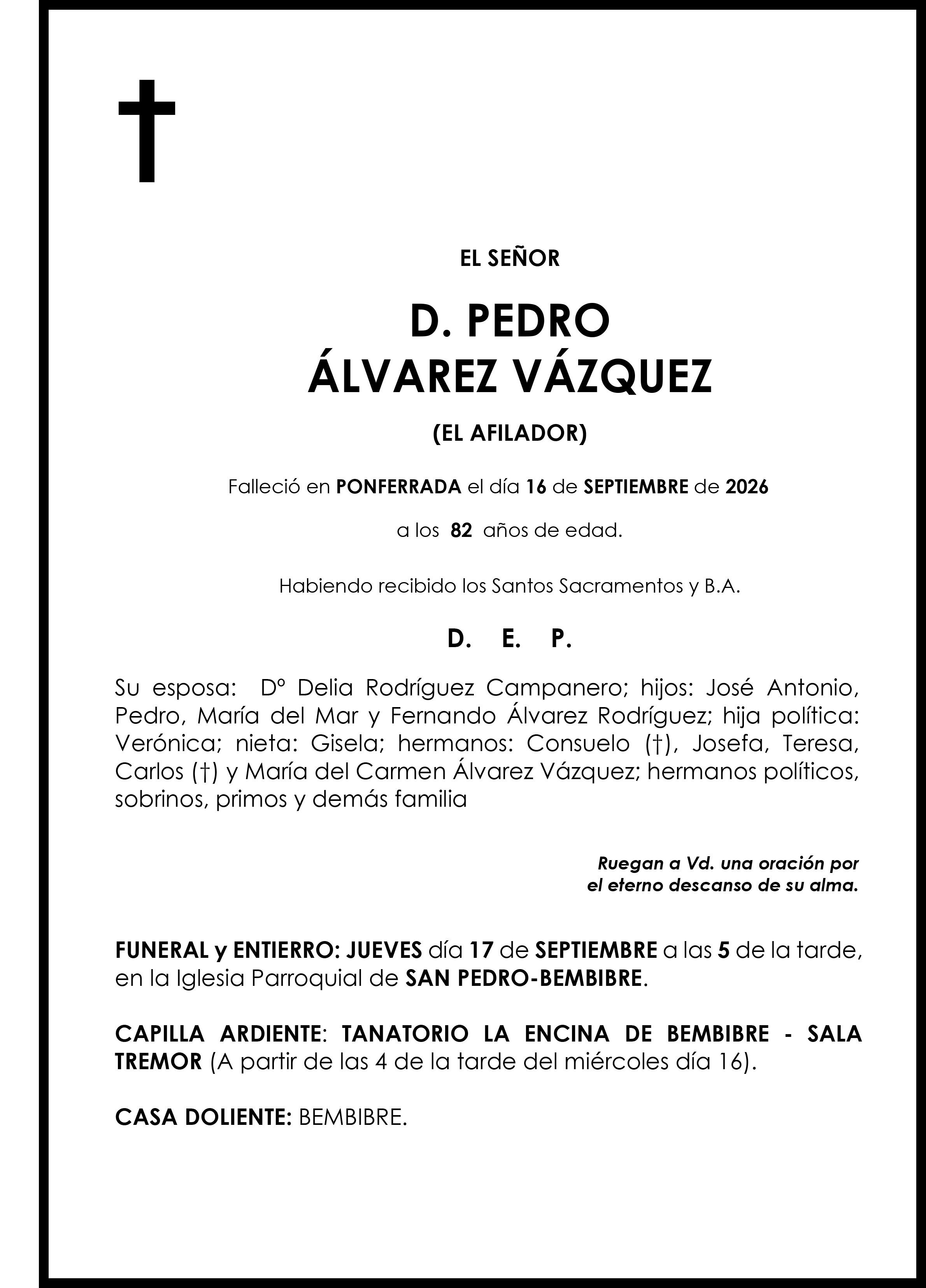 PEDRO ALVAREZ VAZQUEZ
