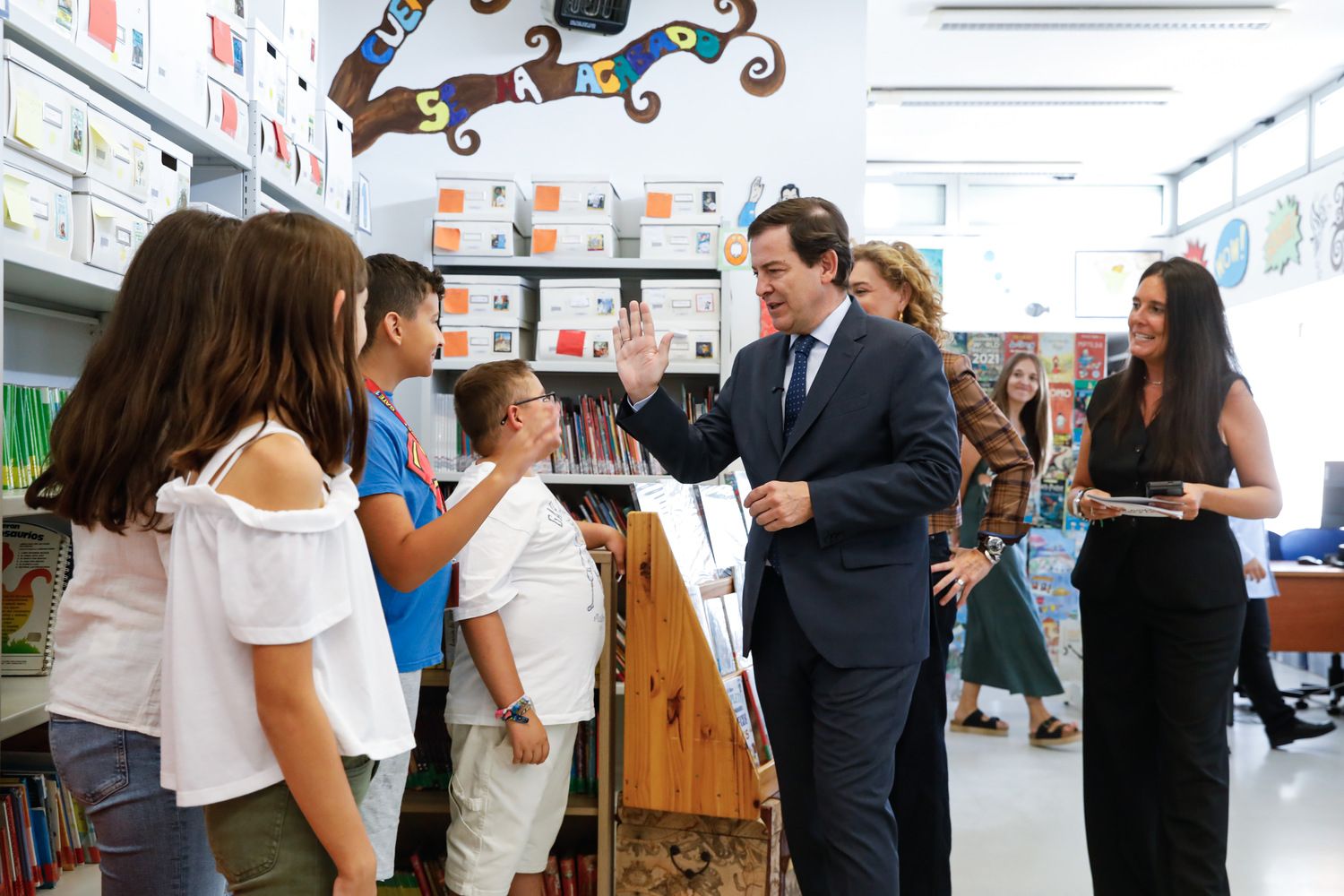 El presidente de la Junta, Alfonso Fernández Mañueco, inaugura el curso 2026-2027 de las enseñanzas escolares no universitarias de la Comunidad | Nacho Valverde / ICAL 
