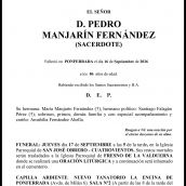 PEDRO MANJARÍN FERNÁNDEZ (SACERDOTE) PEDRO MANJARÍN FERNÁNDEZ (SACERDOTE)