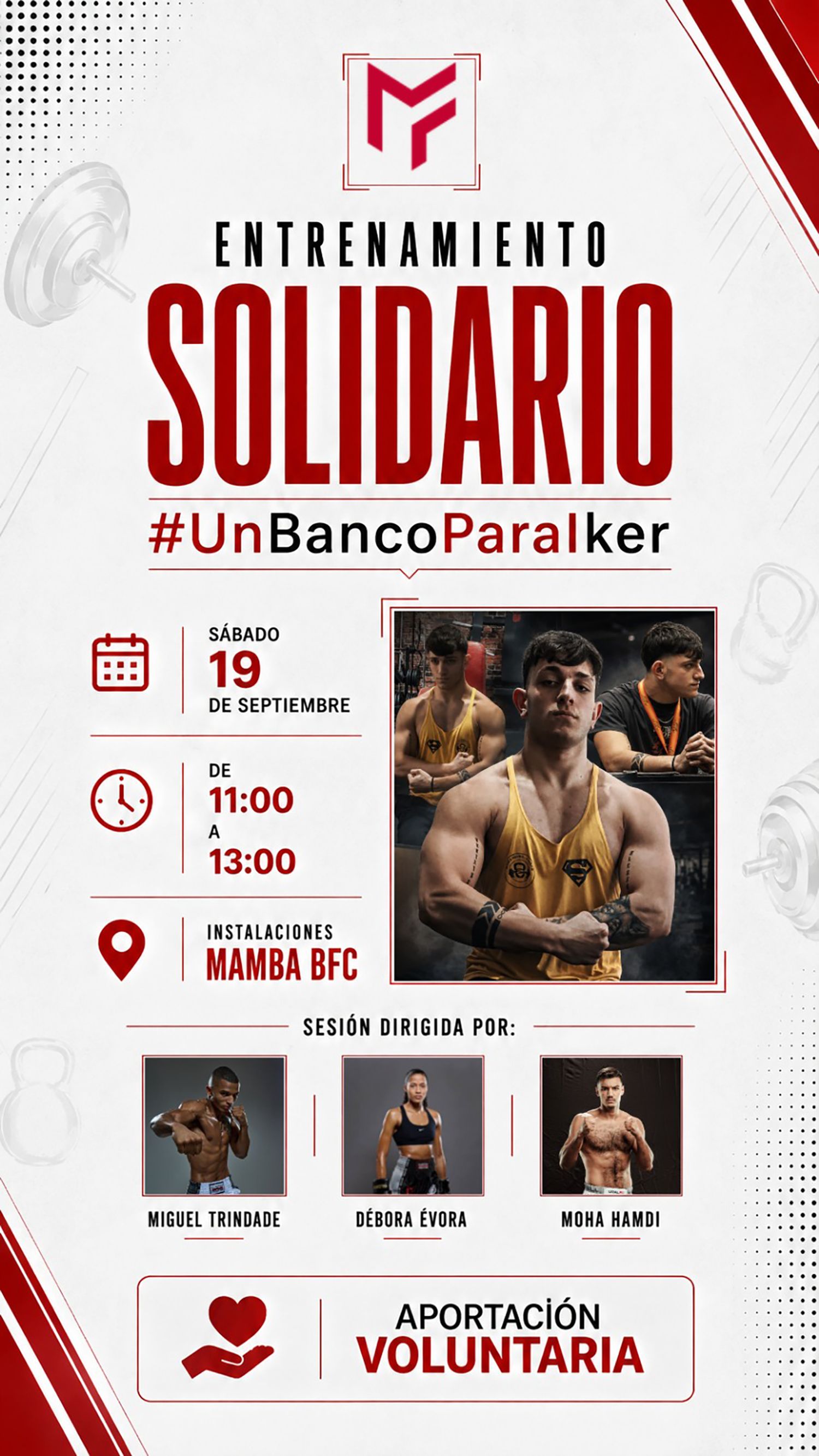 Cartel del evento solidario en el Mamba Cartel del evento solidario en el Mamba