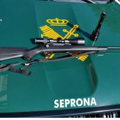 Rifle encontrado en la operación