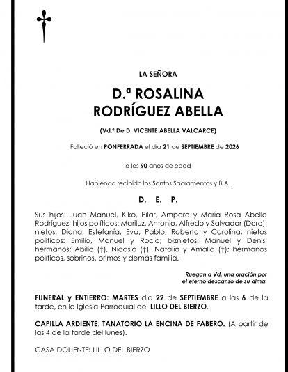 ROSALINA RODRIGUEZ ABELLA