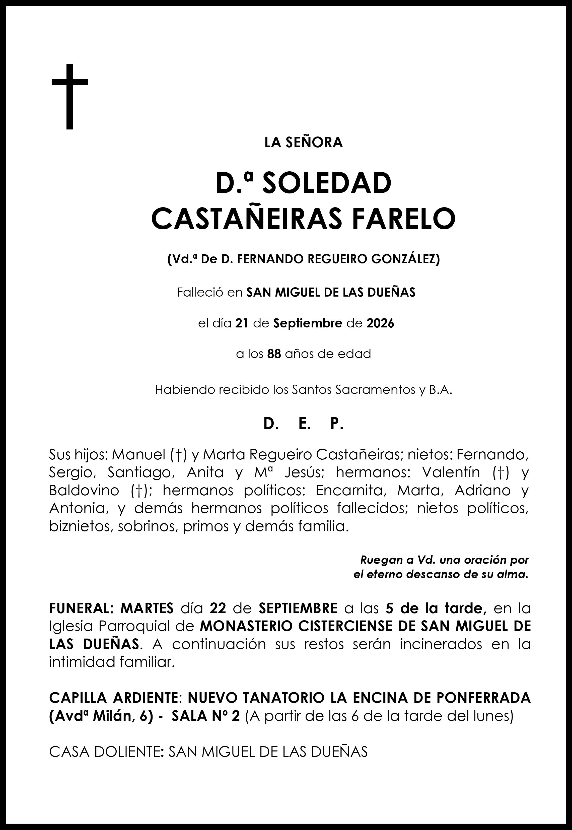 SOLEDAD CASTAÑEIRAS FARELO