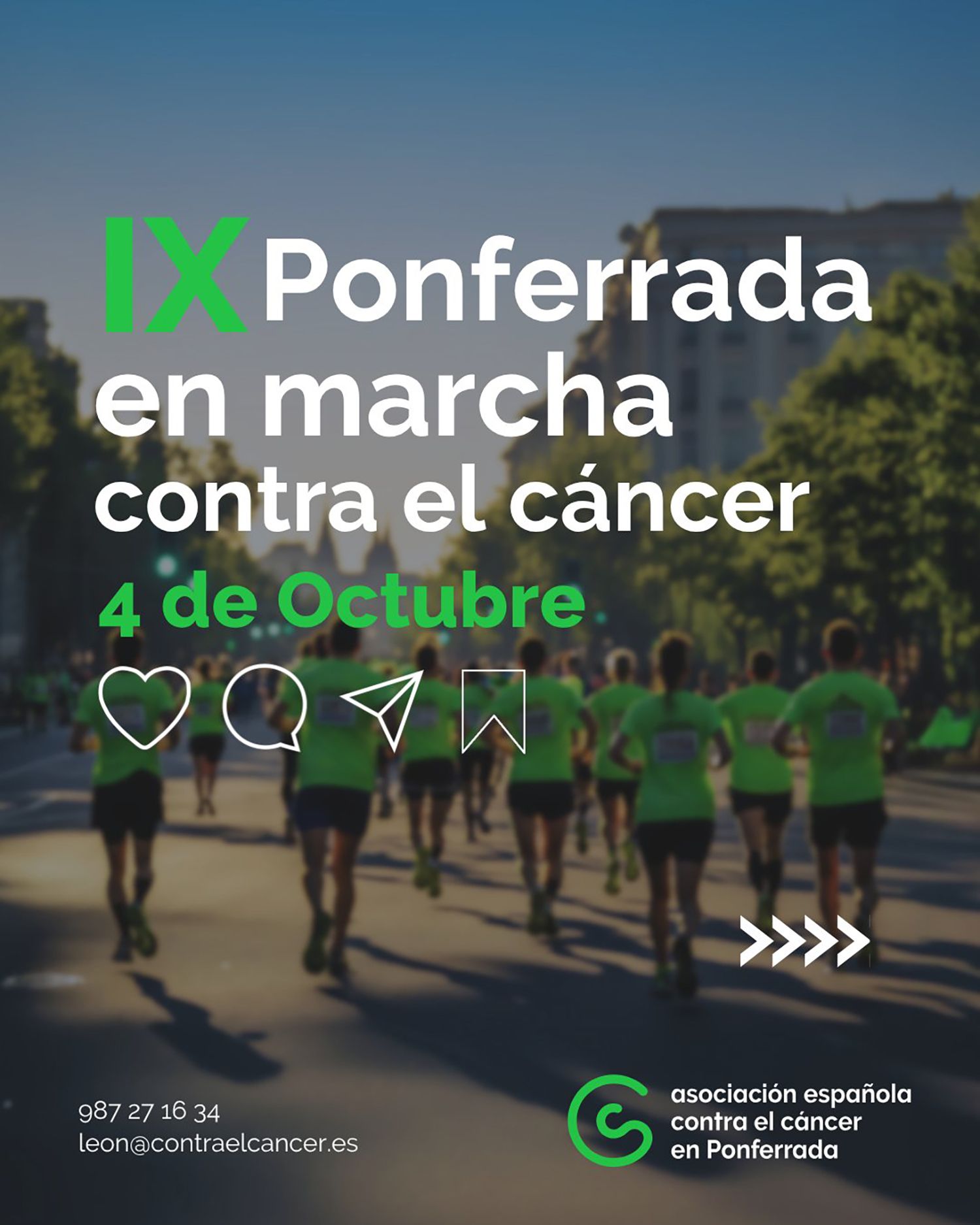 Cartel de la marcha contra el cáncer de Ponferrada Cartel de la marcha contra el cáncer de Ponferrada