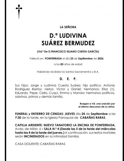 LUDIVINA SUAREZ BERMUDEZ