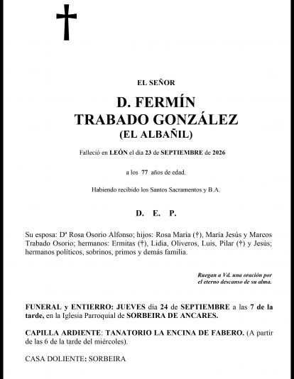 FERMÍN TRABADO GONZÁLEZ