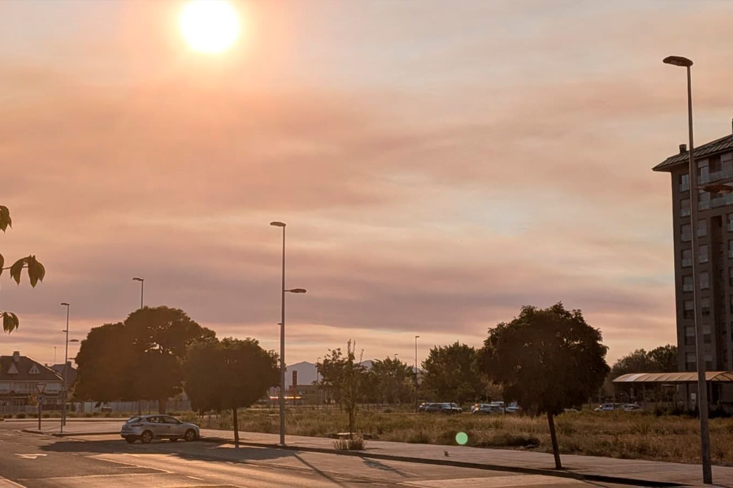 Humo procedente de Galicia desde Ponferrada