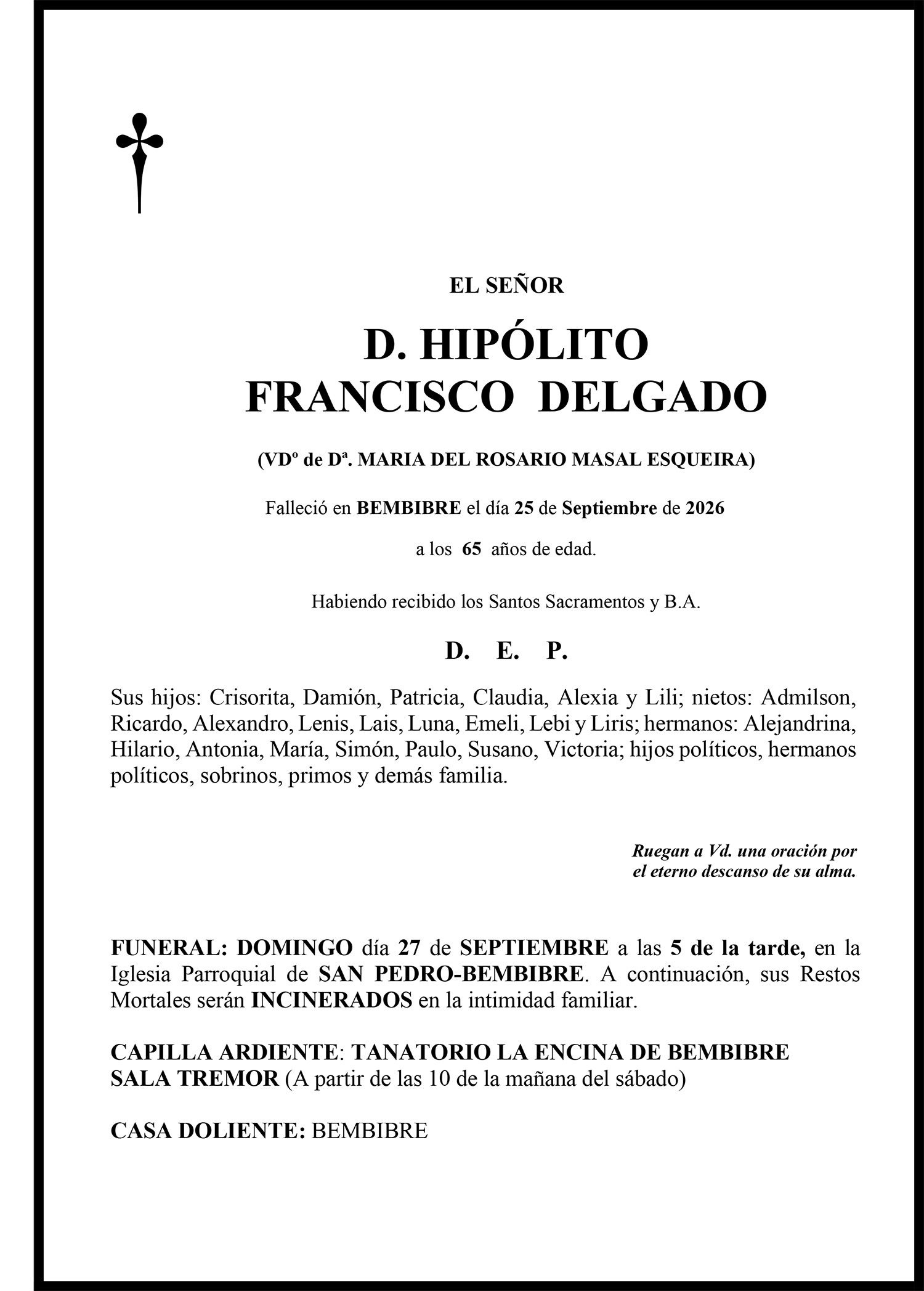 HIPÓLITO FRANCISCO DELGADO