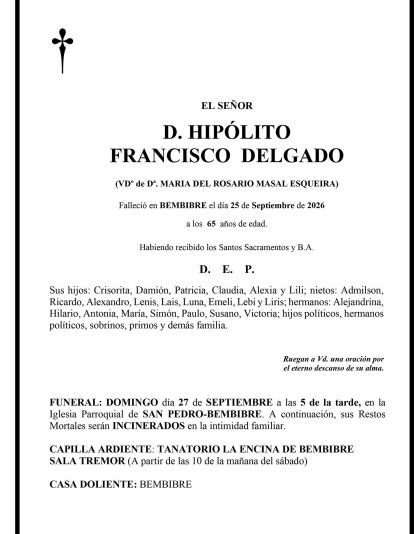 HIPÓLITO FRANCISCO DELGADO