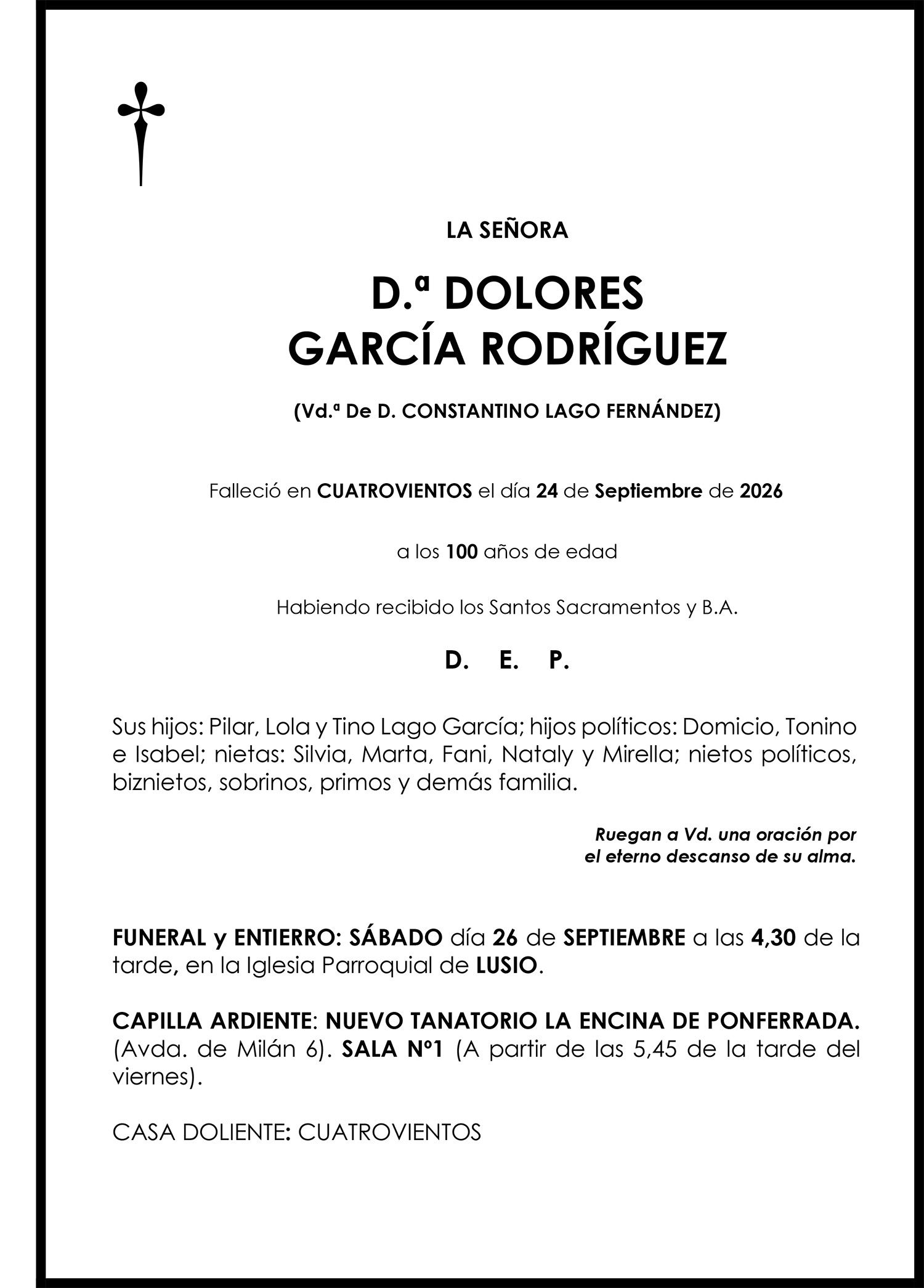 DOLORES GARCÍA RODRÍGUEZ