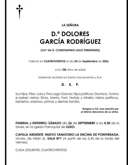 DOLORES GARCÍA RODRÍGUEZ