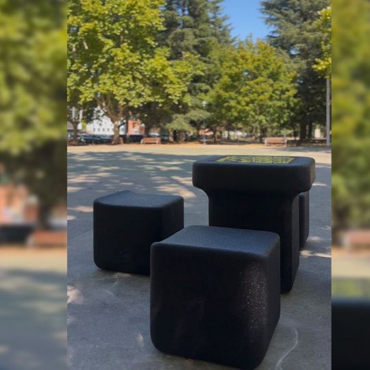 Nuevas mesas de ajedrez en el parque de la Concordia de Ponferrada 2 Nuevas mesas de ajedrez en el parque de la Concordia de Ponferrada 2
