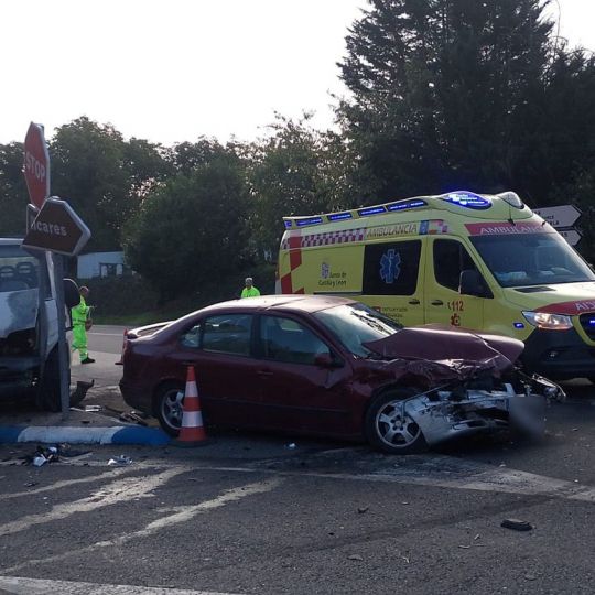 Accidente en la N6 en Vega de Valcarce 2