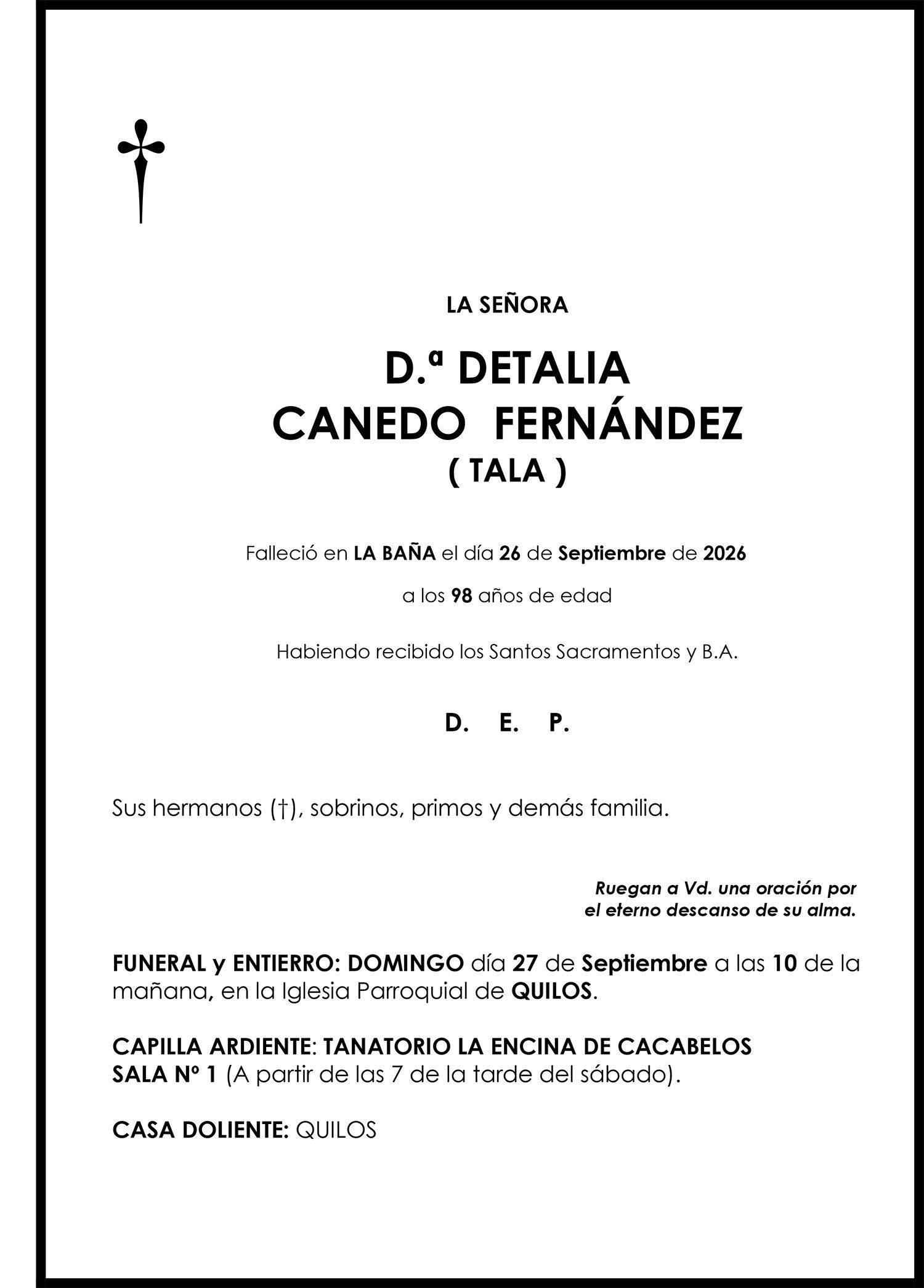DETALIA CANEDO FERNÁNDEZ ( TALA )