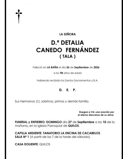 DETALIA CANEDO FERNÁNDEZ ( TALA )
