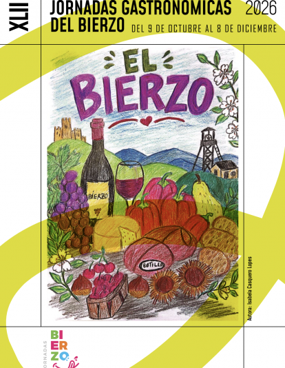 Cartel de las Jornadas Gastronómicas del Bierzo (vertical)