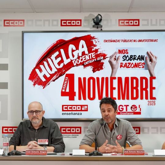 El profesorado de Castilla y León irá a la huelga el 4 de noviembre por mejoras salariales y laborales | Leticia Pérez / ICAL