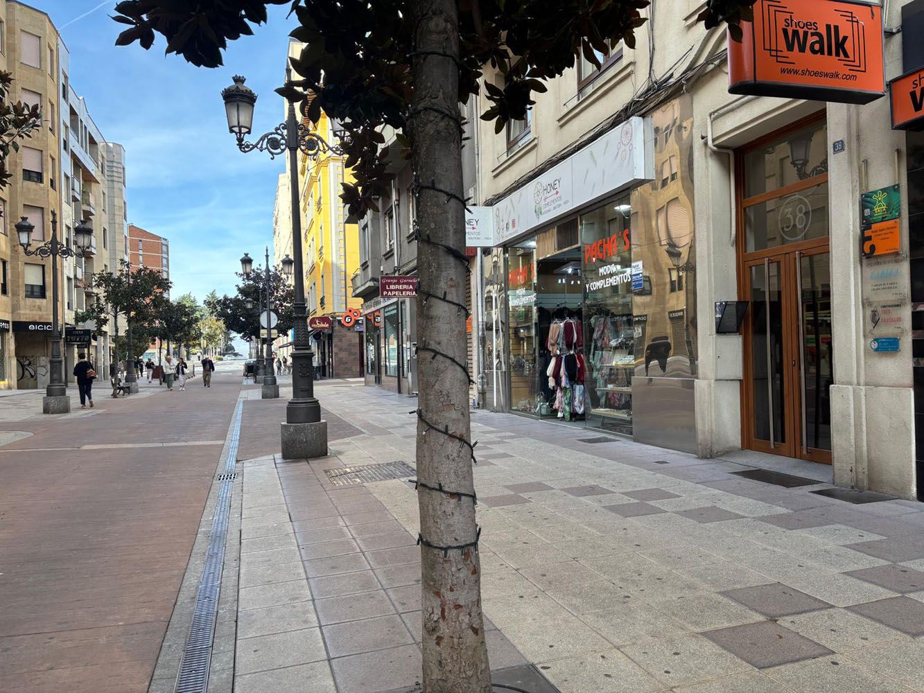 Adornos navideños en las calles de Ponferrada | Foto: Iris López, InfoBierzo