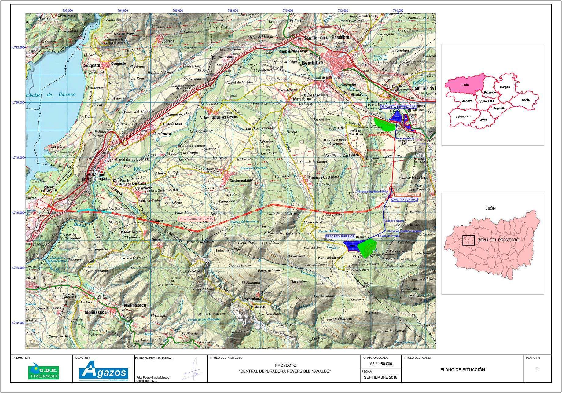 Plano de la situación de la central Plano de la situación de la central