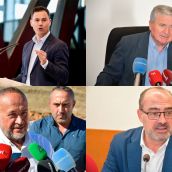 Javier Alfonso Cendón, Gerardo Álvarez Courel, Marco Morala y Raúl Valcarce
