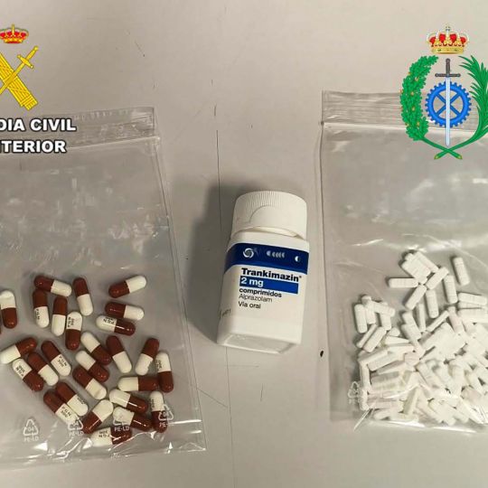 Ansiolíticos incautados en la operación Ansiolíticos incautados en la operación