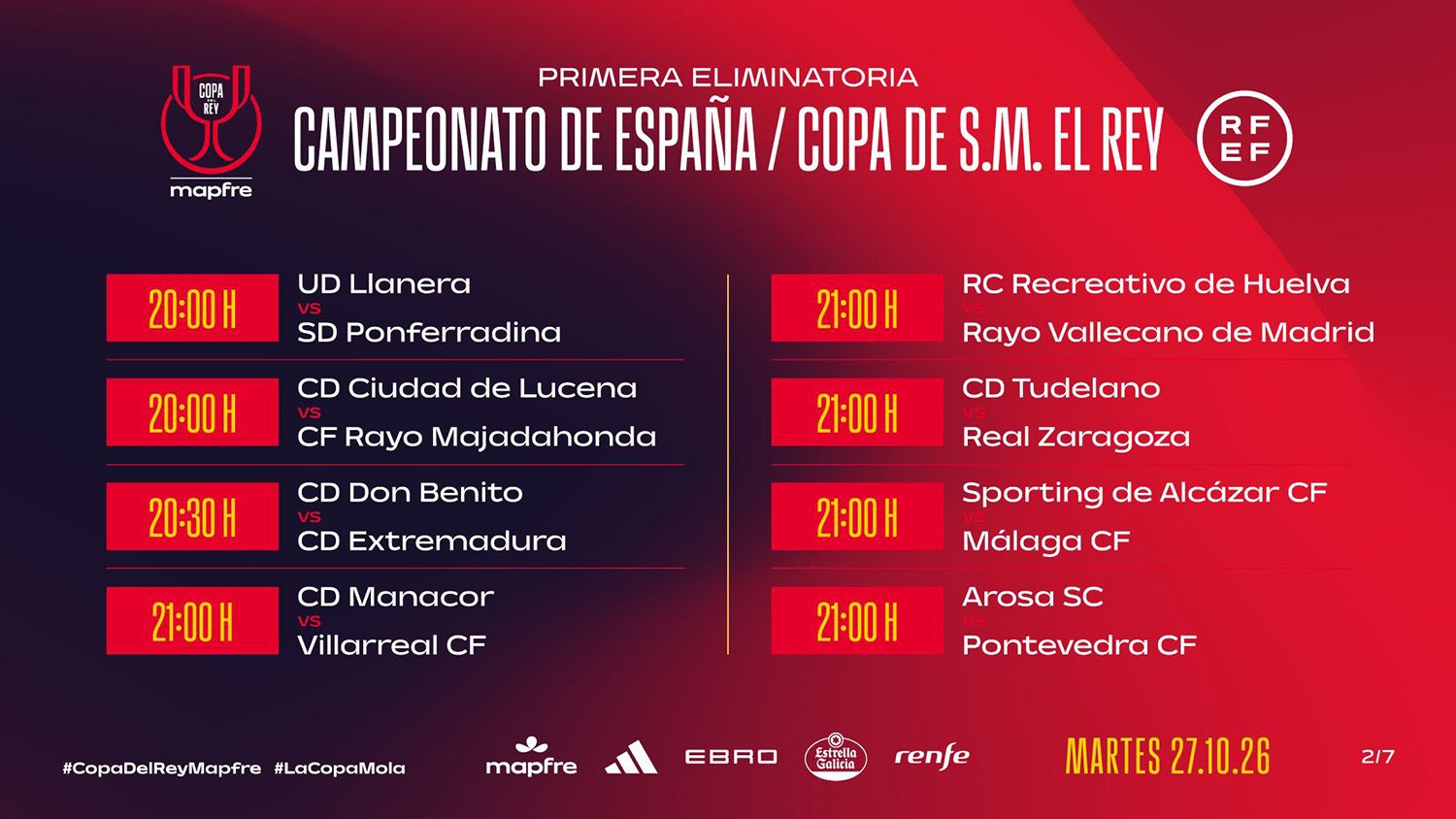 Horario partido UD Llanera Ponferradina