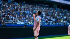Arturo Molina celebra un gol frente al Deportivo Fabril Arturo Molina celebra un gol frente al Deportivo Fabril