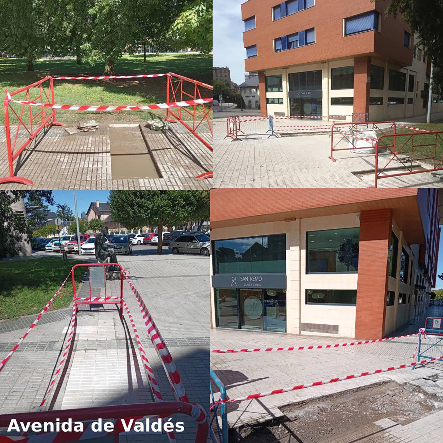 Brigada de obras en la avenida de Valdés Brigada de obras en la avenida de Valdés